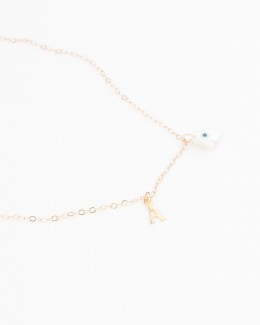 Evil eye anklet personalized with initial