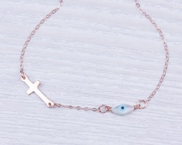 Evil Eye Necklace / Sideways Cross Necklace | Griffins