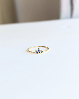 Sapphire Crown Ring