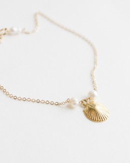 Gold Seashell Anklet