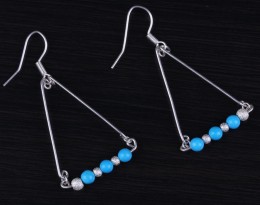 Triangle Earrings / Long Silver Earrings | Sirens