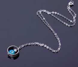 Silver Evil Eye Necklace, Sterling Silver Necklace / Silver Infinity Necklace, Everyday Jewelry / Protection Necklace, Best Friend | "Megaera"