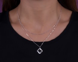 Sterling Silver Clover Necklace - Lucky Necklace