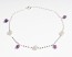 Knot Anklet with Amethyst stones