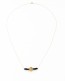 Black Gemstone Necklace • Beaded Bar Necklace