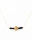 Black Gemstone Necklace • Beaded Bar Necklace