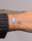 Sterling Silver Bar Bracelet • Evil Eye Bracelet