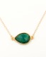 Gold Emerald Necklace • Birthstone Necklace