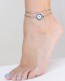 Silver Evil Eye Anklet