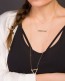 Long Gold Necklace • Triangle Necklace