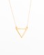 Long Gold Necklace • Triangle Necklace