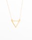 Long Gold Necklace • Triangle Necklace