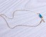 Wishbone anklet, sideways wishbone, turquoise anklet, good luck anklet, turquoise and gold, gold ankle bracelet, bridesmaid gift, "Sybaris"