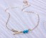 Wishbone anklet, sideways wishbone, turquoise anklet, good luck anklet, turquoise and gold, gold ankle bracelet, bridesmaid gift, "Sybaris"