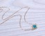 Clover anklet, Turquoise anklet, good luck anklet, foot jewelry, gold ankle bracelet, bridesmaid jewelry, tiny anklet, "Turquoise clover"