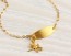 Dragonfly bracelet, gold leaf bracelet, girly bracelet, sweet 16, bridal jewelry, 14k gold filled, fun jewelry, "Dryads"