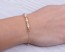 Gold bead bracelet, gold bracelet, bridesmaid bracelet, beaded bracelet, gold bar bracelet, mixed metal bracelet, gold filled, "Gorgo"