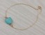 Heart bracelet, turquoise bracelet, gemstone bracelet, bridesmaid bracelet, simple bracelet, minimalist jewelry, gold bracelet, "Hebe"