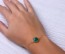 Genuine emerald bracelet, green bridesmaid, bridesmaid bracelet, emerald bracelet, gold bracelet, birthstone bracelet, best friend, "Phasis"