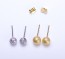 Gold stud earrings, sterling silver post earrings, round earrings, bridal earrings, circle stud earrings, tiny gold stud earrings, "Maia"