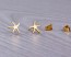 Starfish earrings, gold stud earrings, gold starfish earrings, tiny stud earrings, post earrings, nautical wedding, bridesmaid, "Psalacantha"