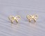 Bow earrings, gold stud earrings, stainless steel post earrings, bridesmaid earrings, stud earrings, gold bow, small earrings, "Tiny Bow"