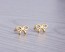 Bow earrings, gold stud earrings, stainless steel post earrings, bridesmaid earrings, stud earrings, gold bow, small earrings, "Tiny Bow"