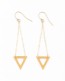 Gold Dangle Earrings  • Triangle Earrings