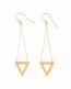 Gold Dangle Earrings  • Triangle Earrings