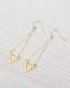 Gold Dangle Earrings  • Triangle Earrings