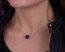 Lapis Necklace, Blue Lapis Necklace / Gold Necklace, Single Stone Necklace / Silver Necklace, Dark Blue Jewelry | "Adrasteia"