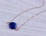 Lapis Necklace, Blue Lapis Necklace / Gold Necklace, Single Stone Necklace / Silver Necklace, Dark Blue Jewelry | "Adrasteia"