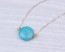 Turquoise Necklace, Gold Necklace / Turquoise And Gold, Bridesmaid Jewelry / Bridal Pendant, Best Friend Necklace, Stone Pendant | "Antiopevol2