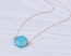 Turquoise Necklace, Gold Necklace / Turquoise And Gold, Bridesmaid Jewelry / Bridal Pendant, Best Friend Necklace, Stone Pendant | "Antiopevol2