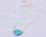 Turquoise Necklace, Gold Necklace / Turquoise And Gold, Bridesmaid Jewelry / Bridal Pendant, Best Friend Necklace, Stone Pendant | "Antiopevol2