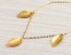 Leaf Gold Necklace, Brushed Gold Necklace / Bridal Necklace, Bridesmaid Necklace / Gold Charm Necklace | "Autumn Leaves"