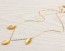 Leaf Gold Necklace, Brushed Gold Necklace / Bridal Necklace, Bridesmaid Necklace / Gold Charm Necklace | "Autumn Leaves"