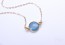 Chalcedony Necklace, Bridesmaid Necklace / Aqua Blue Chalcedony Necklace, Birthstone Necklace / Gemstone Necklace | "Byblis"