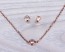 Bridesmaid Sets, Necklace Earrings Set / Matching Set, Gold Necklace / Layered Necklace, Rose Gold Necklace | "Epione"