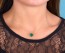 Emerald Necklace, Bridesmaid Necklace / May Birthstone Necklace, Genuine Green Emerald Pendant / Stone Necklace | "Phasis"