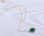 Emerald Necklace, Bridesmaid Necklace / May Birthstone Necklace, Genuine Green Emerald Pendant / Stone Necklace | "Phasis"