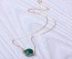 Emerald Necklace, Bridesmaid Necklace / May Birthstone Necklace, Genuine Green Emerald Pendant / Stone Necklace | "Phasis"