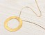 Long Circle Necklace, Gold Long Necklace / Eternity Necklace, 14k Gold Filled / Geometric Jewelry, Bridesmaid Gift | "Thaleia"