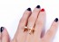 Gold cross ring, gold heart ring, Sideways Cross Ring, gold double ring, adjustable ring, infinity cross ring, stretch ring, "Telchines"