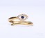 Gold Evil eye ring, sterling silver evil eye ring, gold ring, adjustable ring, stack ring, bridesmaid gift, cz ring, evil eye jewelry,"Beroe"