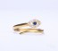 Gold Evil eye ring, sterling silver evil eye ring, gold ring, adjustable ring, stack ring, bridesmaid gift, cz ring, evil eye jewelry,"Beroe"