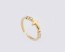 Gold Sideways Cross Crucifix Religious Stackable Ring