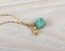 Turquoise anklet, gold anklet, ankle bracelet, foot jewelry, gold ankle bracelet, charm anklet, delicate anklet, bridesmaid gift,"Okeanides"