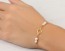 Gold clover bracelet,Pearl bracelet, four leaf clover bracelet, charm bracelet, bridal bracelet, bridesmaid gift, everyday bracelet, "Europe