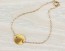 Gold disc bracelet, Coin bracelet, minimalist jewelry, brushed gold bracelet, everyday bracelet, best friend bracelet, tiny charm, "Galaxy"